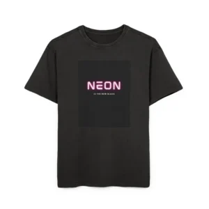 Men's Acid Wash Oversized Tee: Retro Neon Graphic, Cotton Streetwear