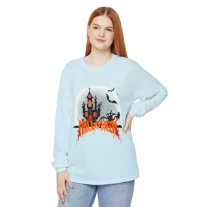 Halloween Long Sleeve T-Shirt, Spooky Shirt, Women Costume Tee, Fall Fashion, October Celebration Apparel