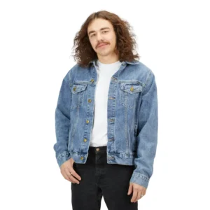 Vintage-Inspired Denim Jacket for Men, Casual Denim Outerwear, Retro Fashion Jacket, Unique Gift for Him, Perfect for Everyday Wear